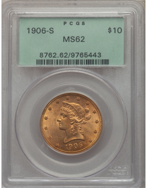 1906S $10 Liberty Eagle MS62